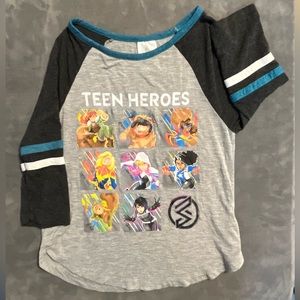 Disney Marvel Teen Heros Lightweight 3/4 Length Sleeves
